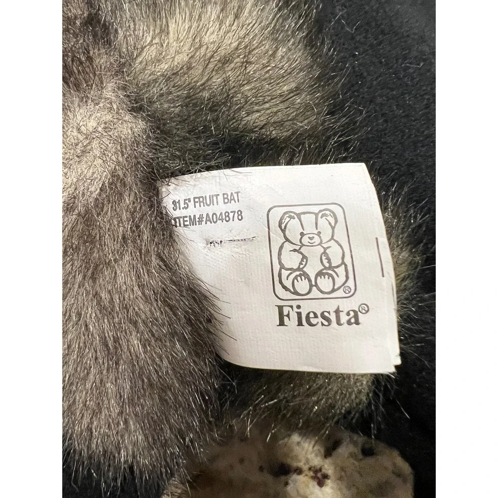 Fiesta Fruit Bat Plush 31.5 Inch Wingspan Stuffed Animal Grey Orange A04878